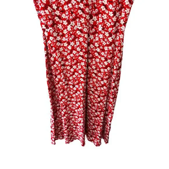 Reformation Andre Floral Crepe Midi Dress in Nina Red‎ Size 6 - Picture 4 of 9